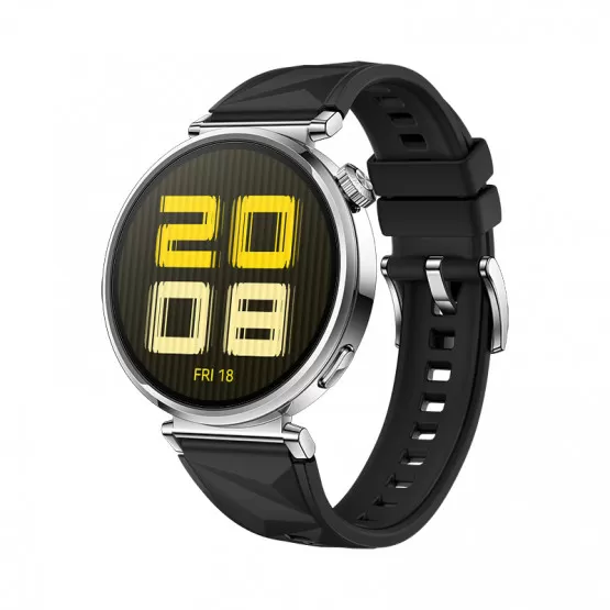 INF Silikonarmband med spänne för Huawei GT5 - 18MM Svart