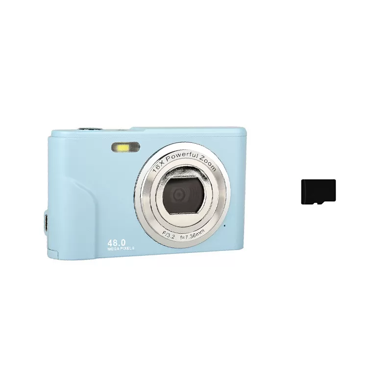 INF DC311 Kompakt digitalkamera med 32GB TF-kort Ljusblå