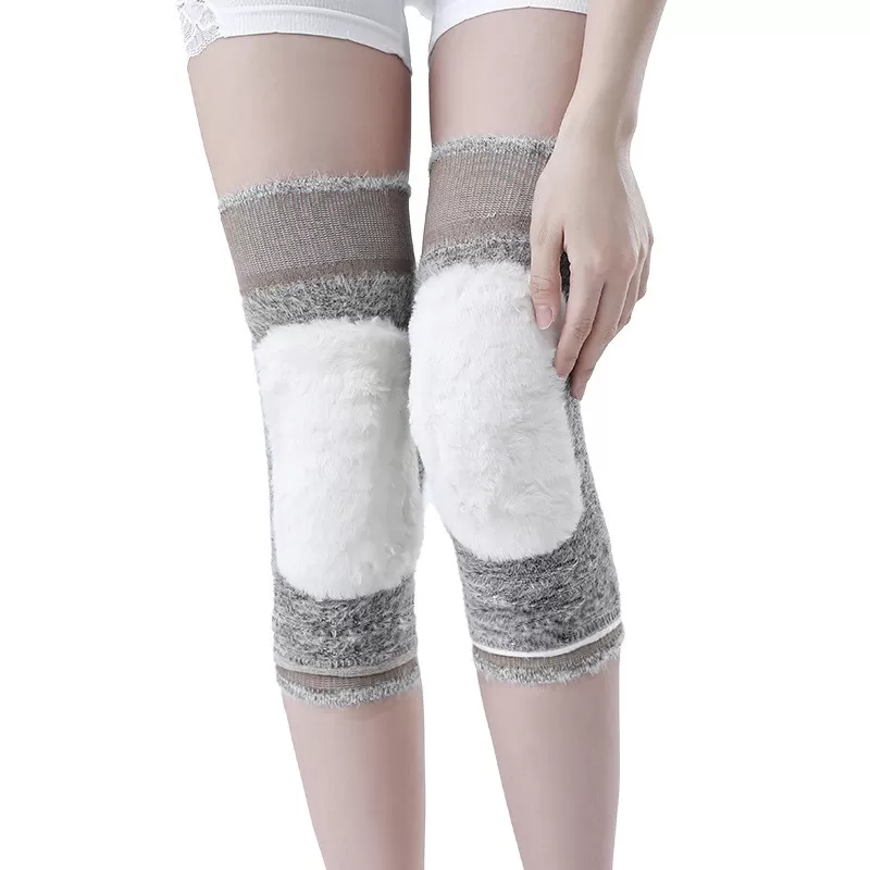 INF Ultramjuka knävärmare i kaninpäls för vintern Kamel