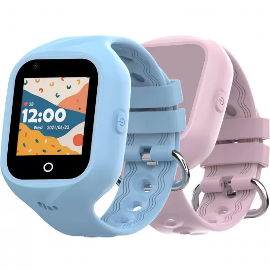 Celly Kidswatch 4G Smartwatch för barn Blå + Rosa rem