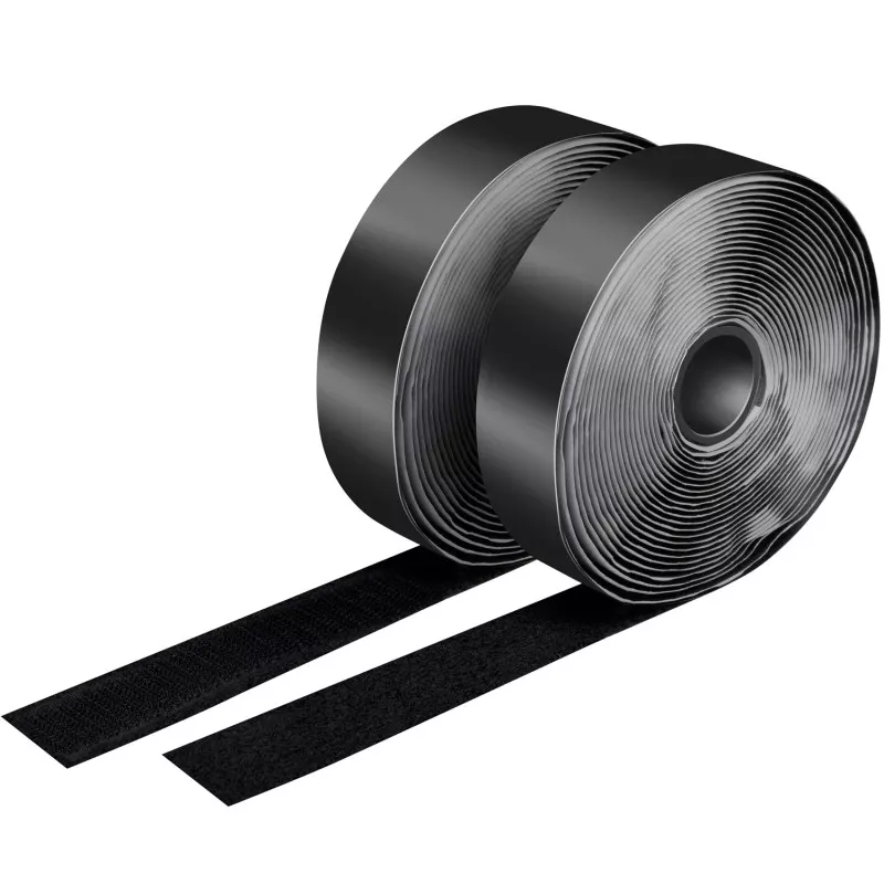 LogiLink Kardborreband dubbelsidig 25mm 5 meter Svart