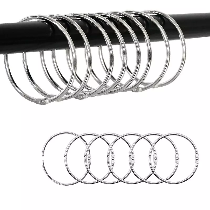 INF Öppningsbara gardinringar / duschdraperiringar 30 st