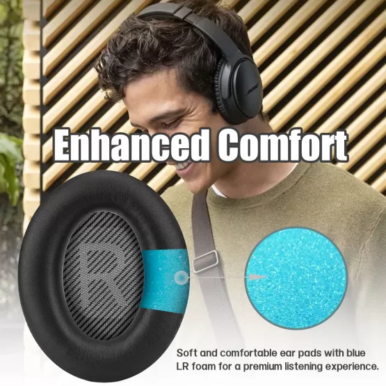 INF Öronkuddar och kuddar för huvudbygel Bose QC15 QC25 QC35 hörlurar