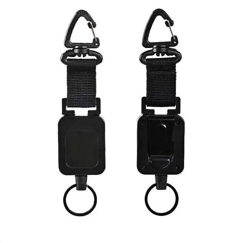 INF Infällbar Nyckelringskarbin för Utomhusbruk Svart