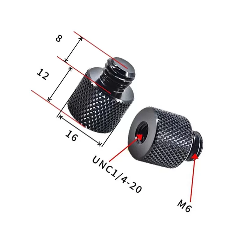 INF Stativgängadapter M12 till 1/4" Hane - 5-pack M6