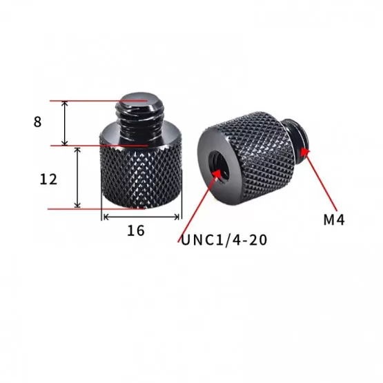 INF Stativgängadapter M12 till 1/4" Hane - 5-pack M4