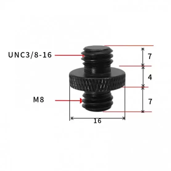 INF 5 st 3/8" hane stativ skruvadapter för kamerafäste M8