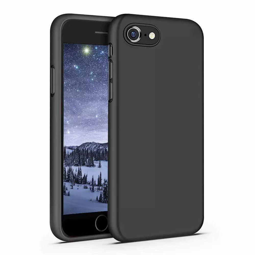 INF iPhone 7/8/SE skal silikon Svart