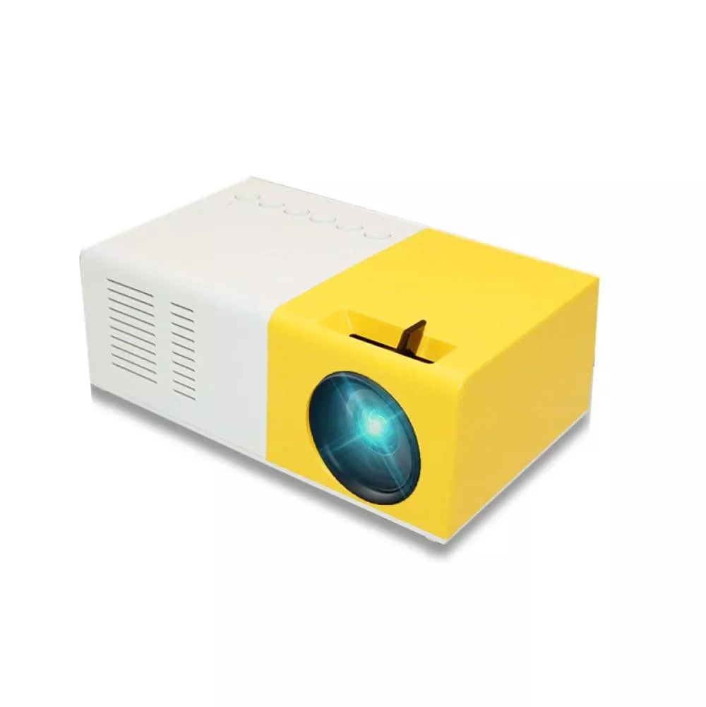INF Portabel projektor i fickformat Vit/Gul
