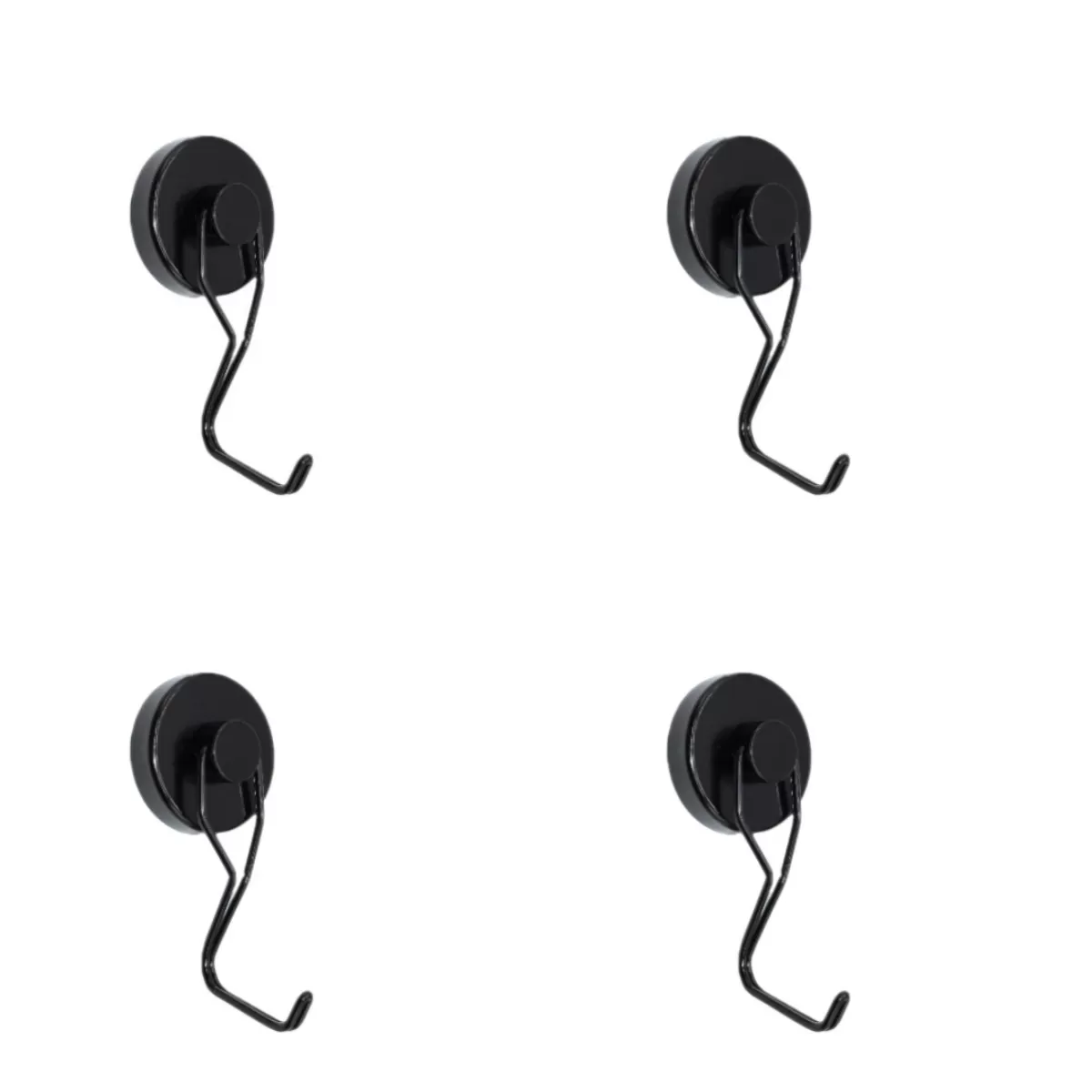 INF 4-pack magnetiska roterande krokar för kylskåp, 360° roterbara