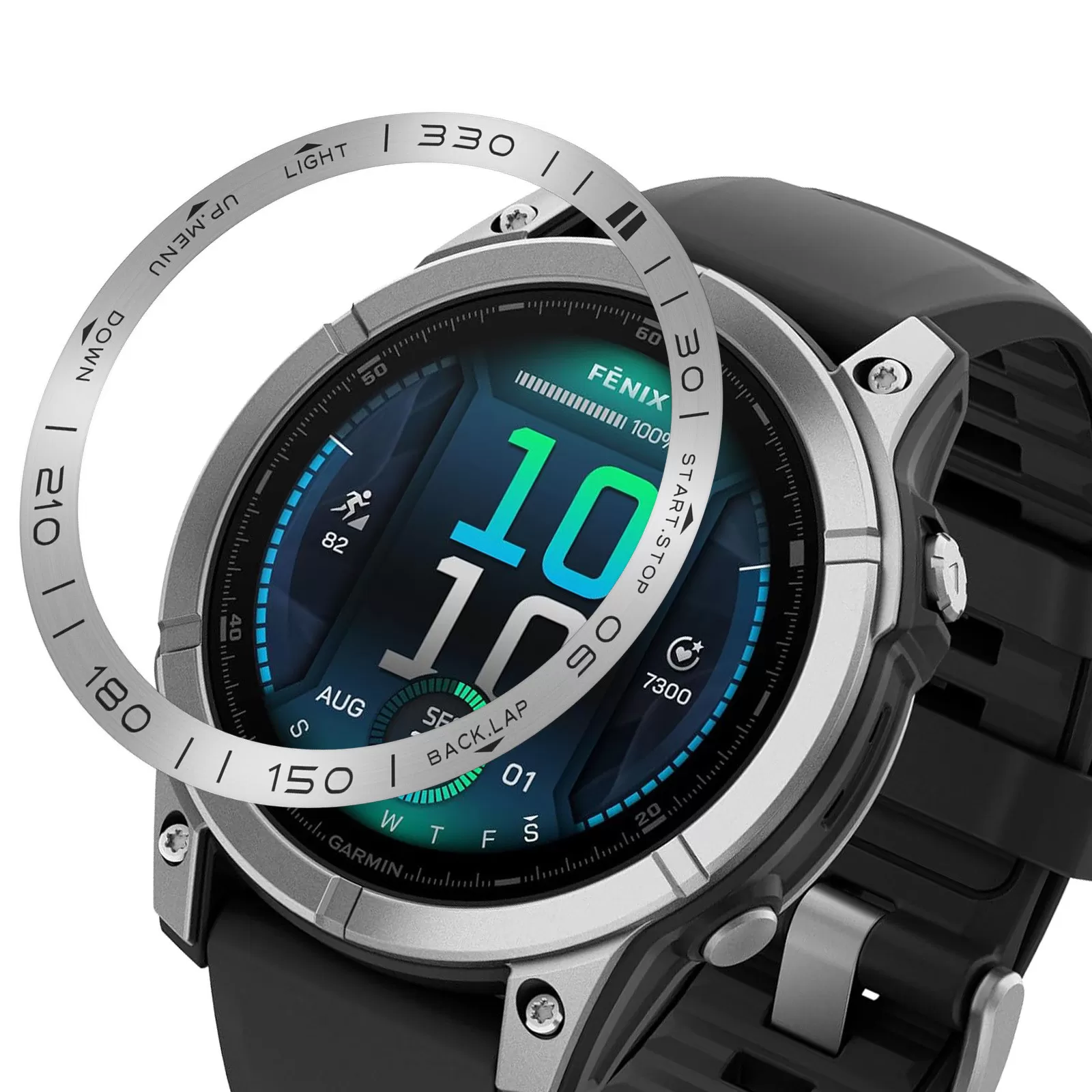 INF Rostfri Stålring för Garmin Fenix 8 Silver 51 MM