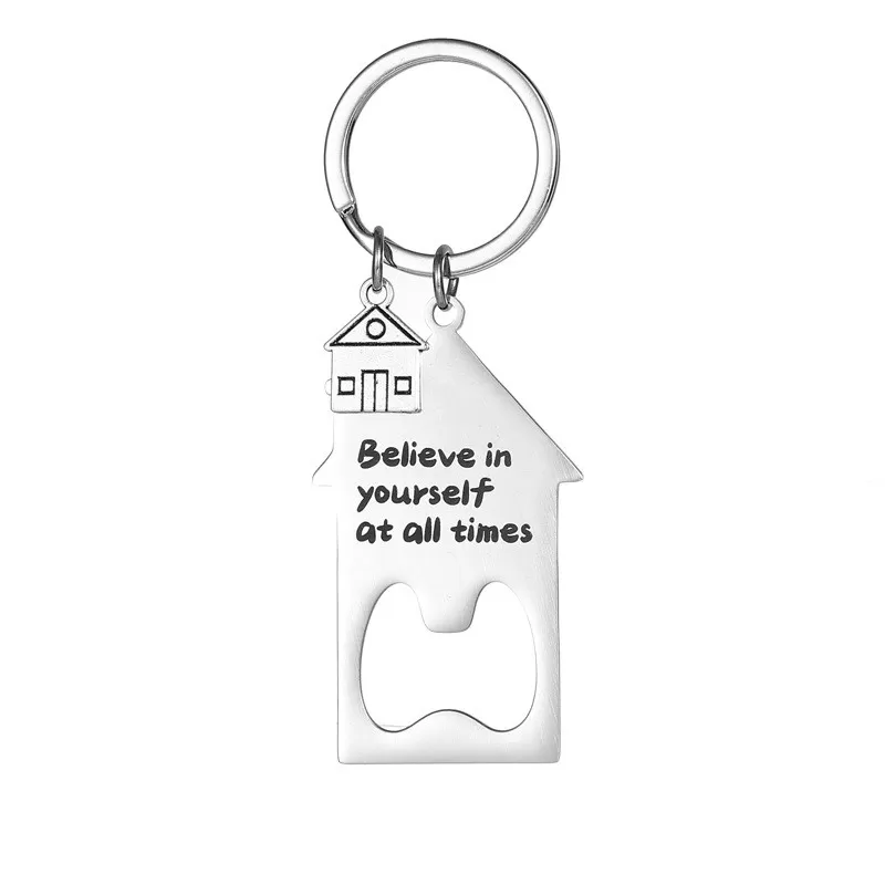 INF Husformad flasköppnare nyckelring Model A