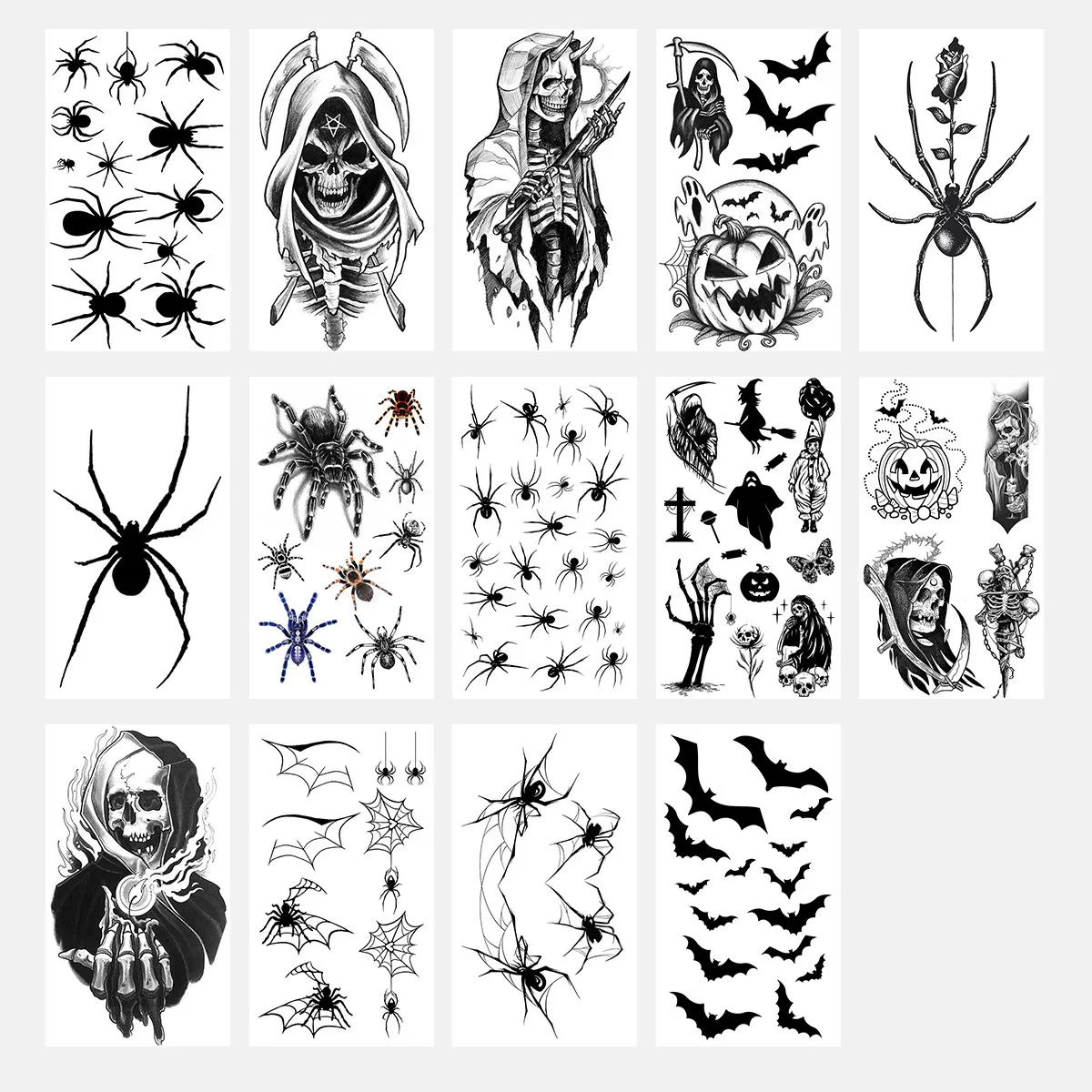 INF Set med 14 tillfälliga tatueringar - anpassningsbara mönster