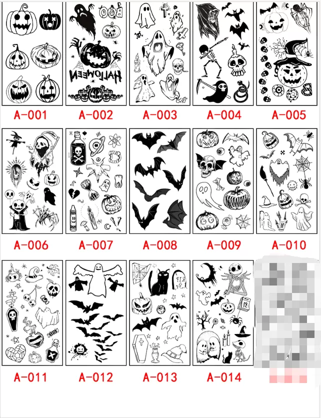 INF Set med 14 tillfälliga tatueringar