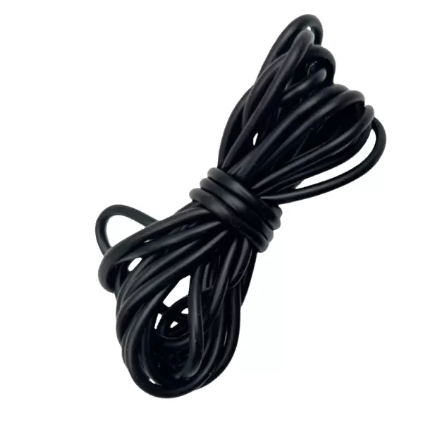 INF Anti-Bite gummi fiskelina ärm - 2 meter Svart