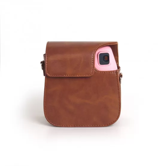 INF Vintage PU-läderkameraväska för Instax Mini SE/7+