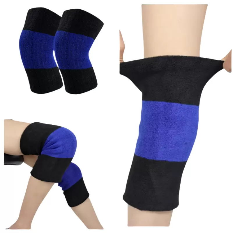 INF Ett par förtjockade termiska knäskydd Svart + Blå
