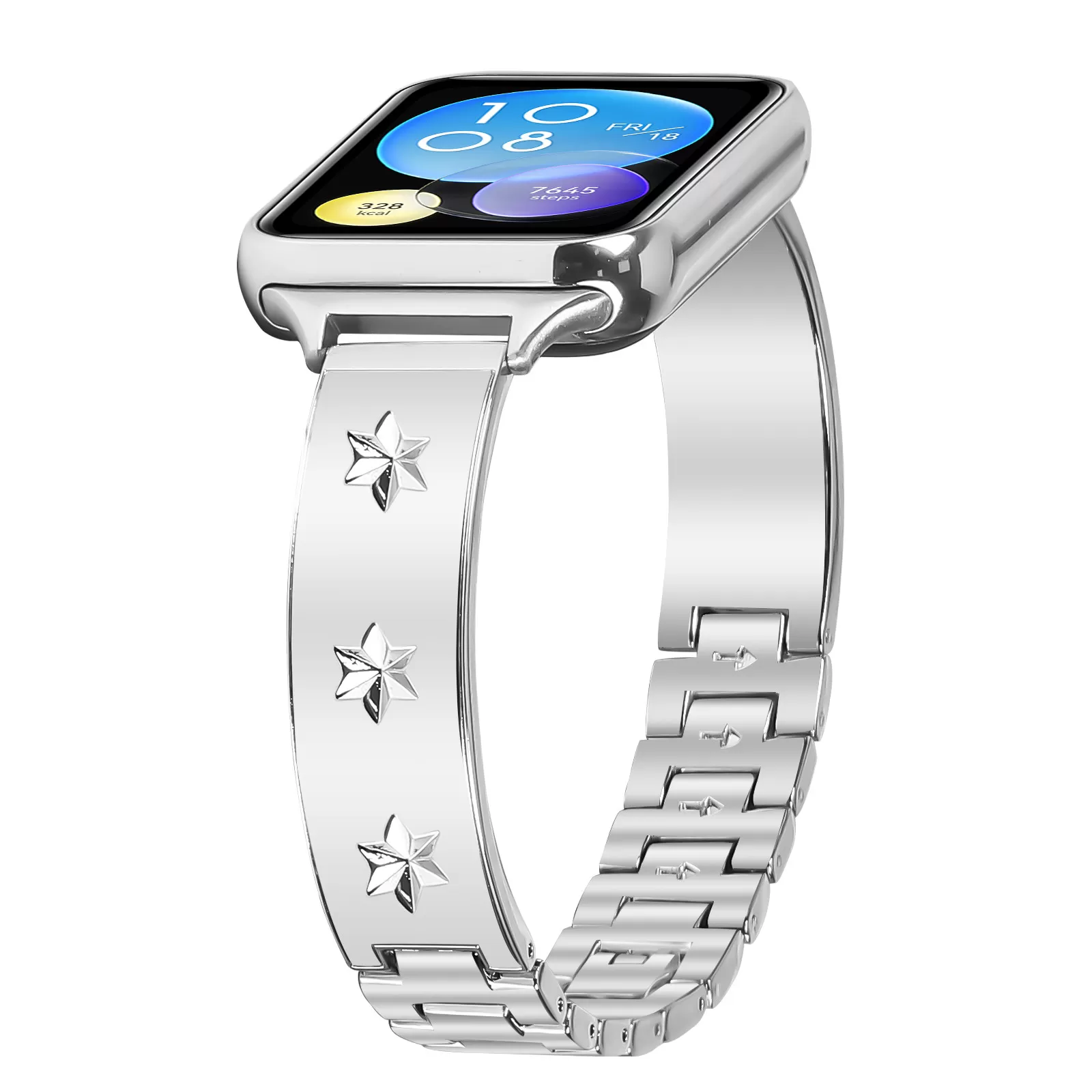 INF Xiaomi Mi Band 8 Pro Snowflake Semi-Bangle Strap Silver
