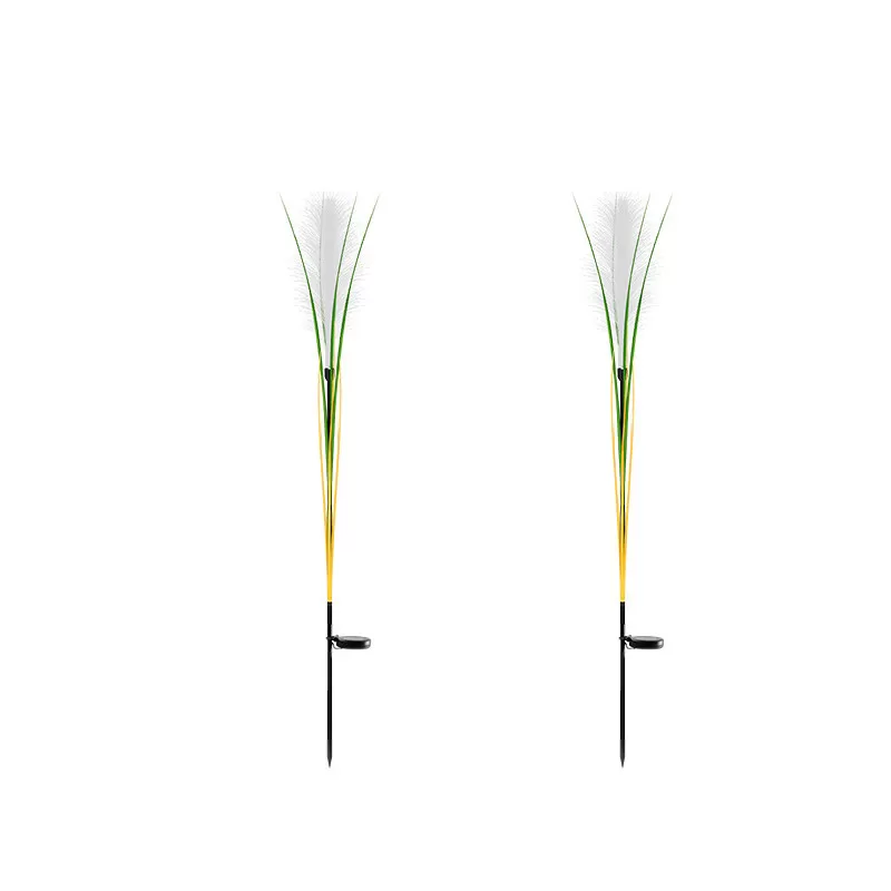 INF 2-pack Solar Reed Lights - Soldrivna fiberoptiska Reed Lights - Varmvita - LED landskapslampor