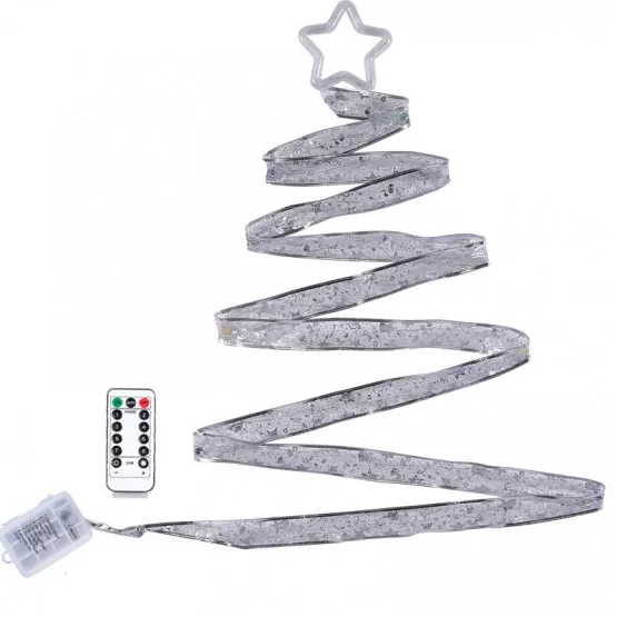INF Silver Starry String Lights med fjärrkontroll - 13ft 40 LEDs Varmvita
