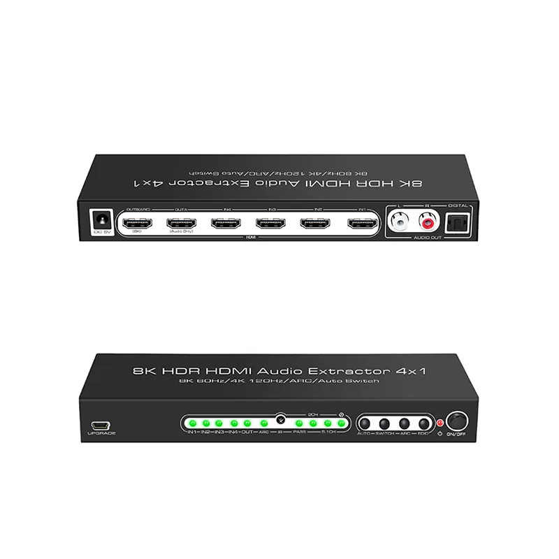 INF 4K HDMI Audio Extractor Splitter med fjärrkontroll