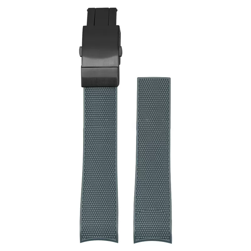 INF Klockarmband för Longines Conquest L3.742 642 781 782 - 21mm Grå+svart
