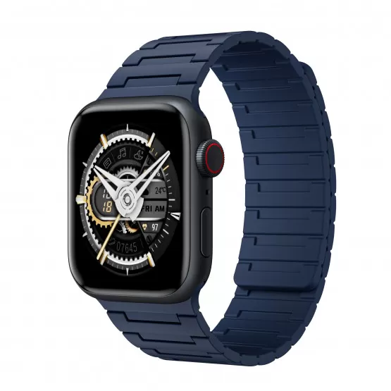 INF Magnetisk slingrem för Apple Watch (42/44/45/49 mm) - EU-patent Mörkblå