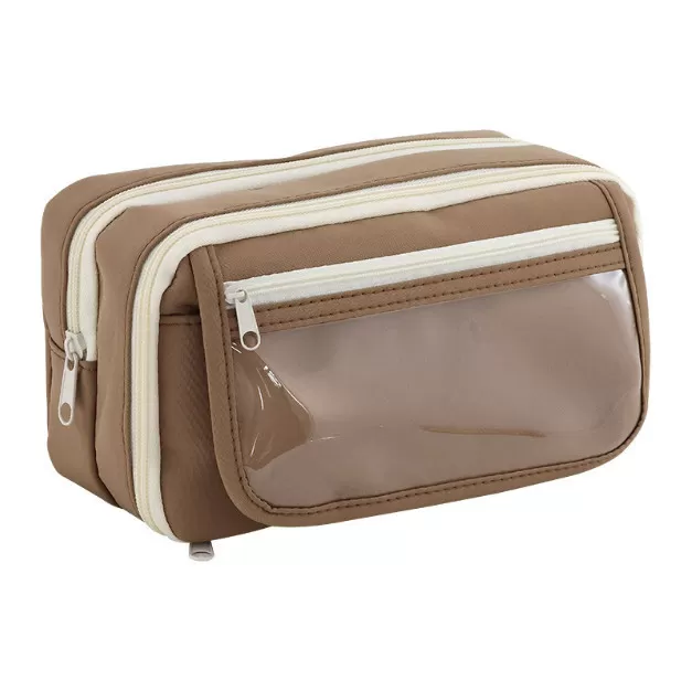 INF Pennfodral med stor kapacitet, pennfodral i flera lager kaffe