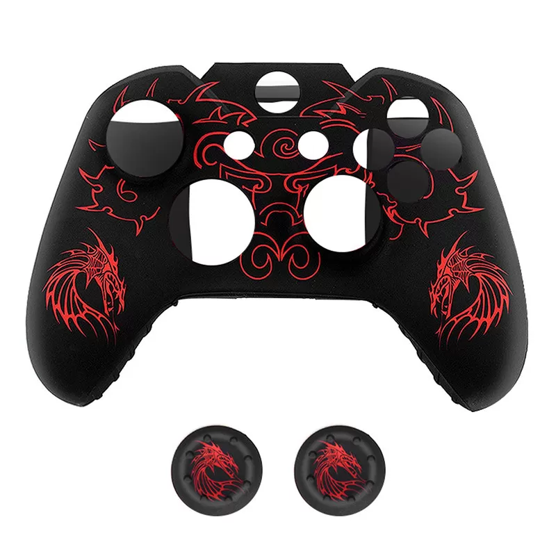 INF Red Dragon Silikonskyddsfodral för Xbox One Controller