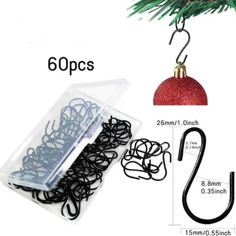 INF 60 st S-formade krokar, små metallkrokar för att hänga smycken