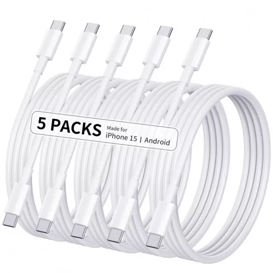 INF 5-pack 2M CTO C datakabel, PD60W snabbladdningskabel 5-pack