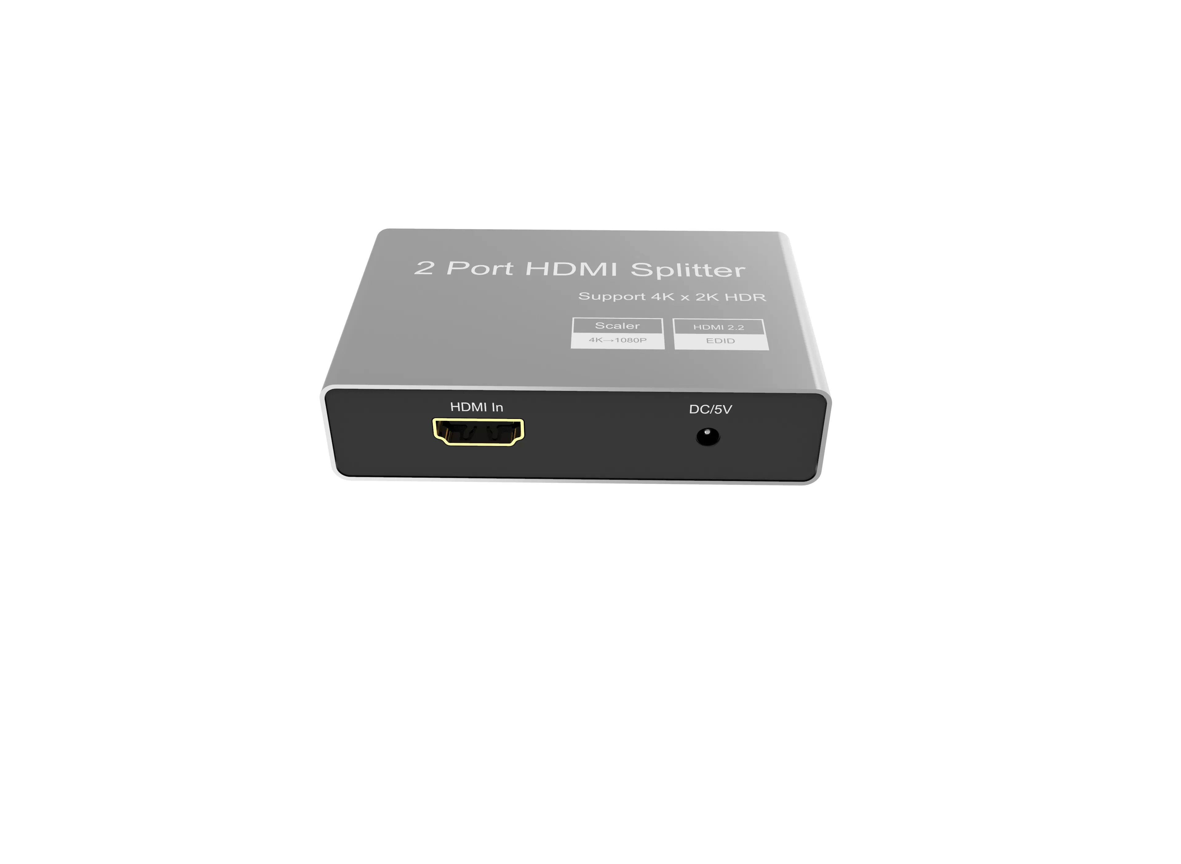 INF YZ-B022-23 Kompakt HDMI-delare i aluminium