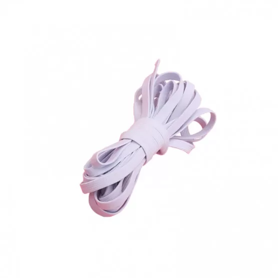 INF Vit dubbellager elastiskt band - 10 st