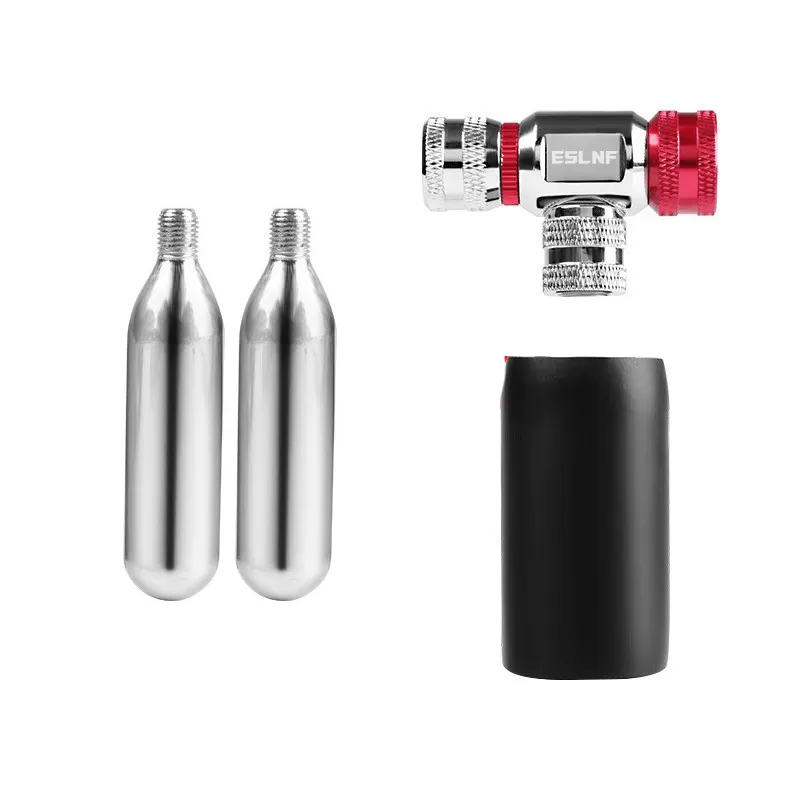 INF CO2-inflator - röd och silver (med 2 patroner)