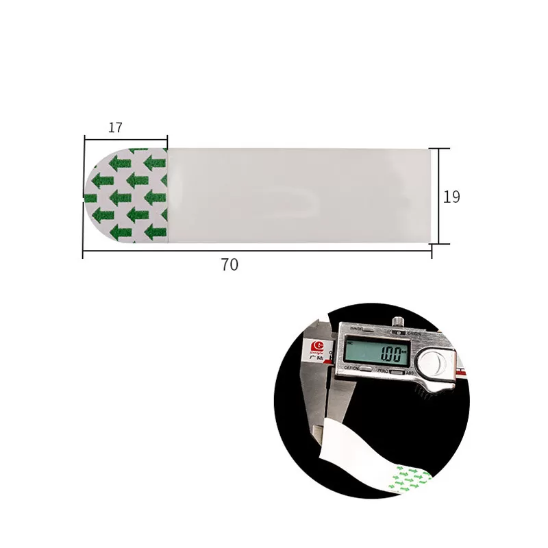 INF Avtagbara dubbelsidiga självhäftande remsor, 19x70x0,5 mm (förpackning med 50)
