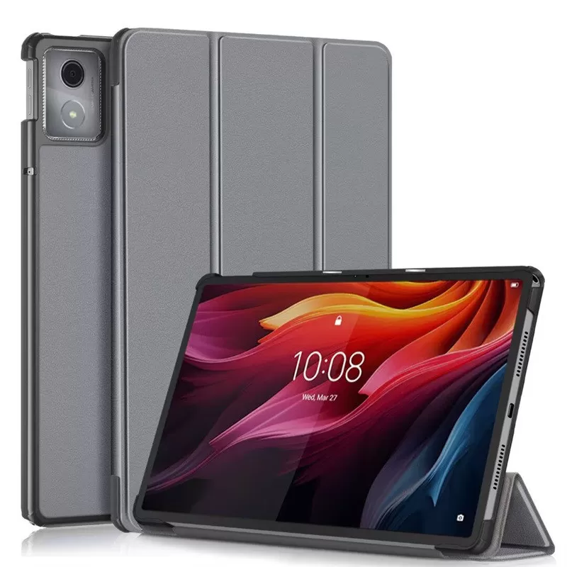 INF Grått PU+PC Fodral för Lenovo Tab M10 Plus (Gen 3) 2022 / Xiaoxin Pad 2022 10.6 tum - Stöttåligt Stativ LENOVO TAB M10 PLUS