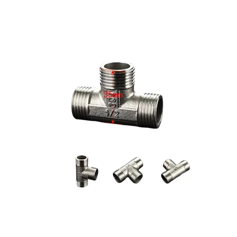 INF 3-vägskontakt i rostfritt stål för rör