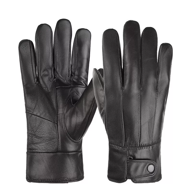 INF Tunna motorcykelhandskar i PU-läder för män, för körning och cykling