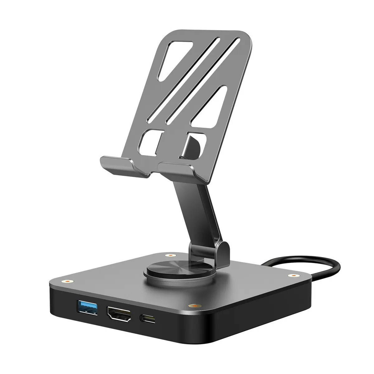INF 3-i-1 USB-C-hubb med HDMI, USB 3.0 och PD-laddning Grå