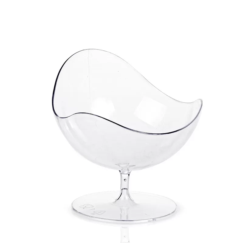 INF 74C Dessertkoppar - Eleganta Genomskinliga Plastkoppar för Fest 10-pack