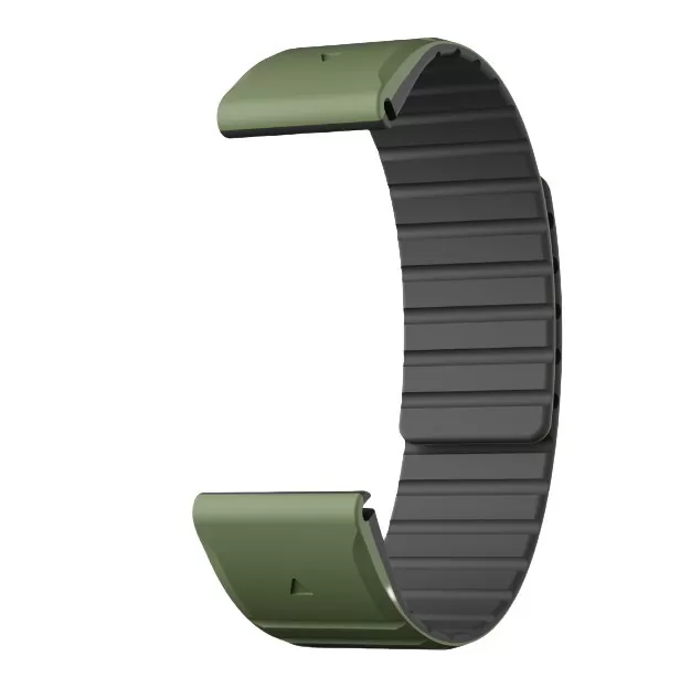 INF Garmin Fenix-armband, magnetiskt silikonarmband för Garmin-klockor kompatibelt med Fenix 8/7/6/5 Svart 26 mm