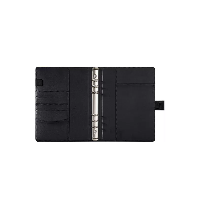 INF A5 Budgetbok med Magnetlås, Svart Omslag och 25 Fyrfackskortfickor Modell 3