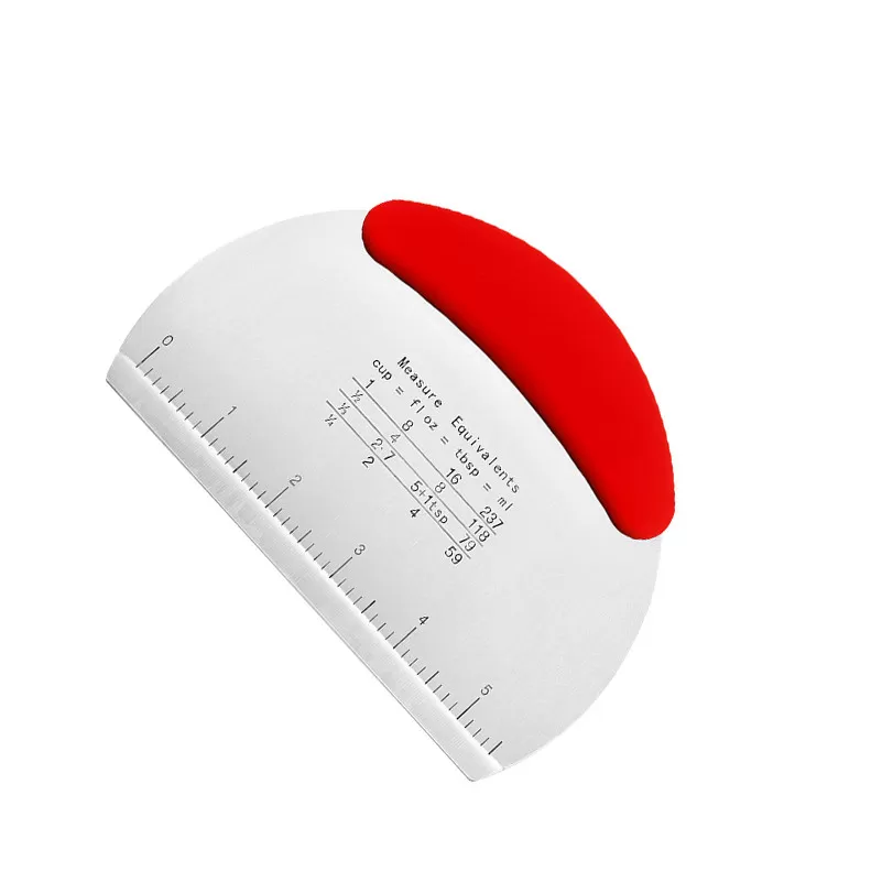 INF Degskrapa i rostfritt stål med mått