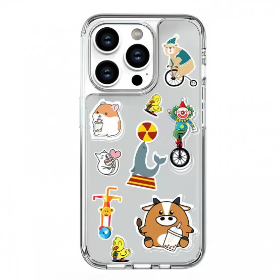 INF Transparent TPU-skal kompatibelt med iPhone 14 Pro Max med avtagbar baksida för DIY-dekoration iPhone 14 Pro Max