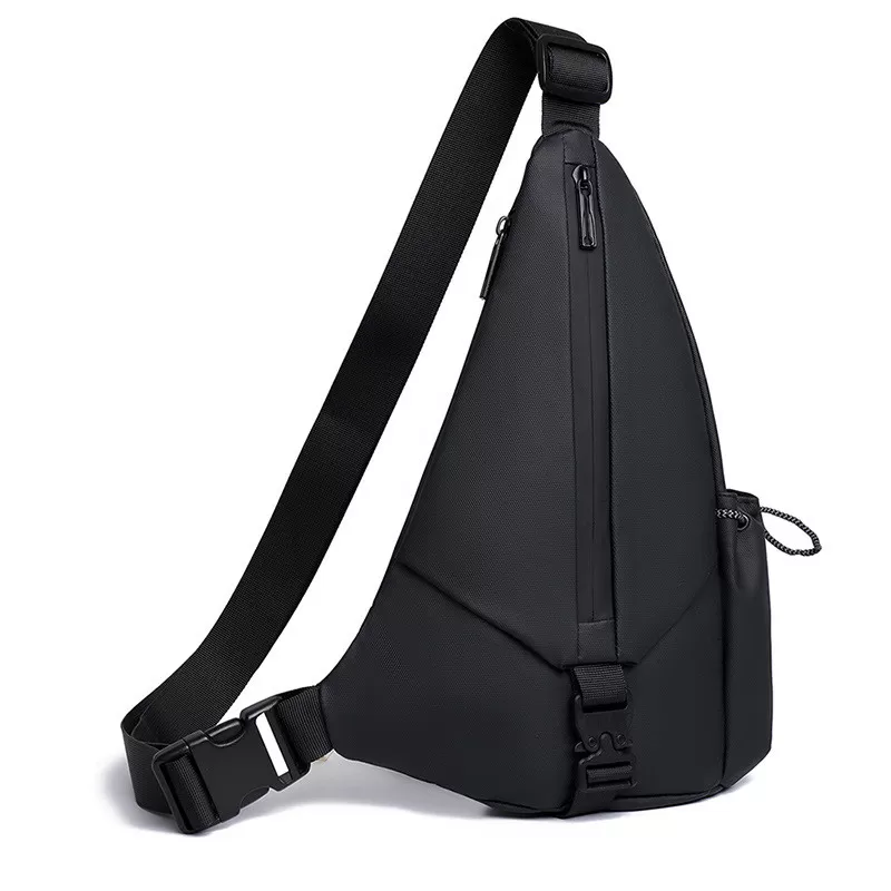 INF Herr Oxford Bröstväska - Vattentät Axelremsväska för Daglig Pendling Svart