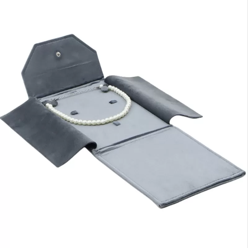 INF Bärbar displayfodral för pärlhalsband Grå