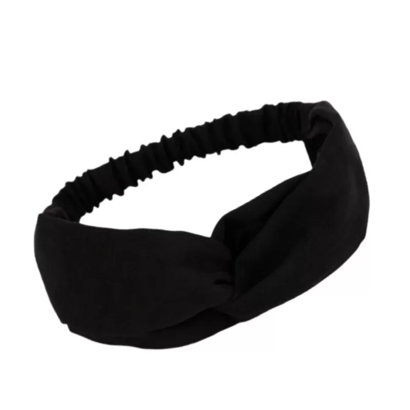 INF Snyggt korsat pannband för sport och vardagsbruk Svart