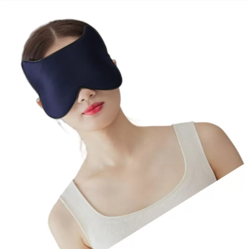 INF Silkeslen sömnmask för resor, mjuk ögonmask för sömn Marinblå