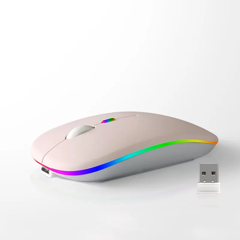 INF 2,4G + Bluetooth 5,8G Dual Mode trådlös mus - Rosa