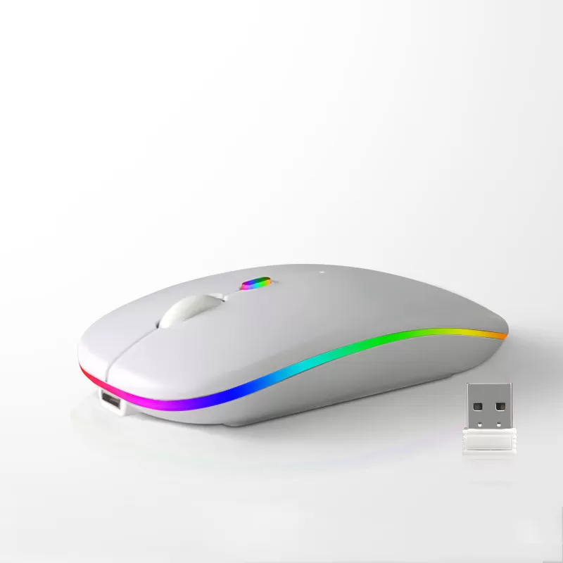 INF 2,4G + Bluetooth Dual-Mode trådlös mus - Vit